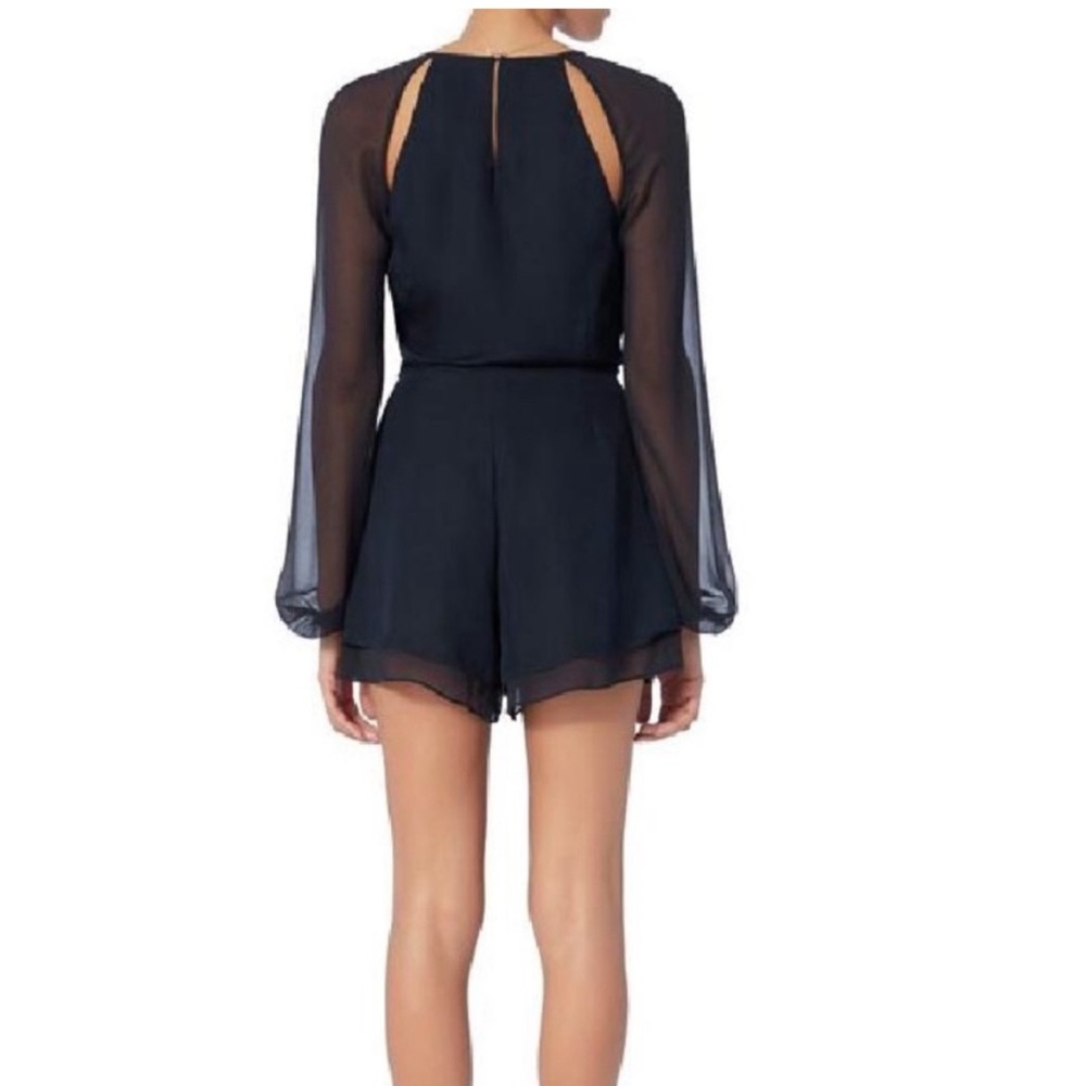 Navy Astra Cut Out Romper. NWT Size XS. - Picture 2 of 5